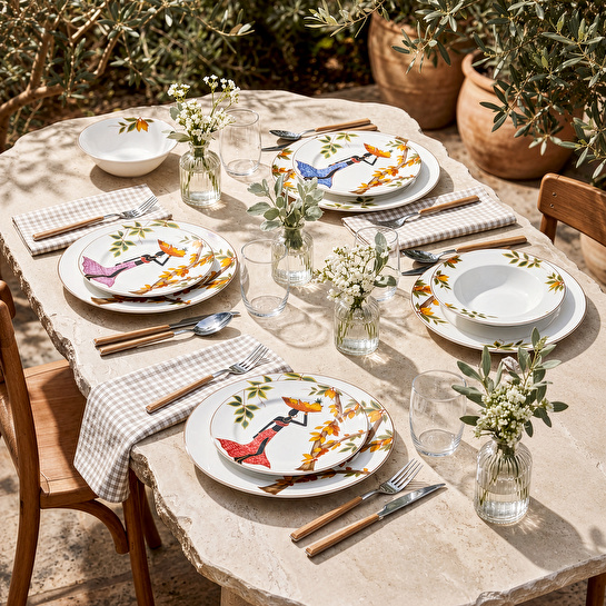 Karaca Elegance Bone Samira 24 Parça 6 Kişilik Yemek Takımı