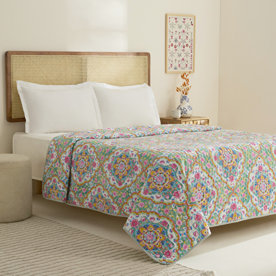 Karaca Home Luna Çift Kişilik Yatak Örtüsü Multicolor