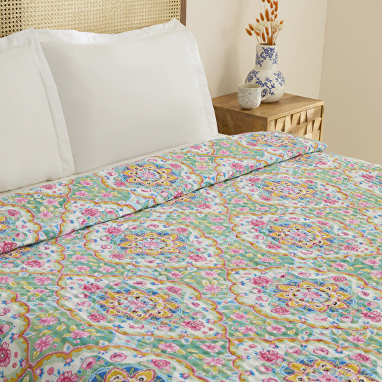 Karaca Home Luna Çift Kişilik Yatak Örtüsü Multicolor