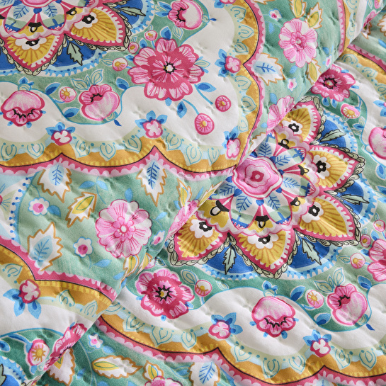 Karaca Home Luna Çok Amaçlı Çift Kişilik Yatak Örtüsü Multicolor