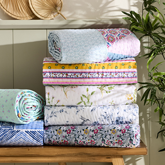 Karaca Home Luna Çok Amaçlı Çift Kişilik Yatak Örtüsü Multicolor