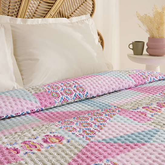 Karaca Home Rovera Çift Kişilik Yatak Örtüsü Multicolor