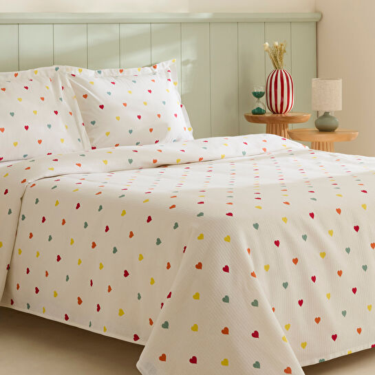Karaca Home Amour %100 Pamuk Çift Kişilik Pike Takımı Multicolour