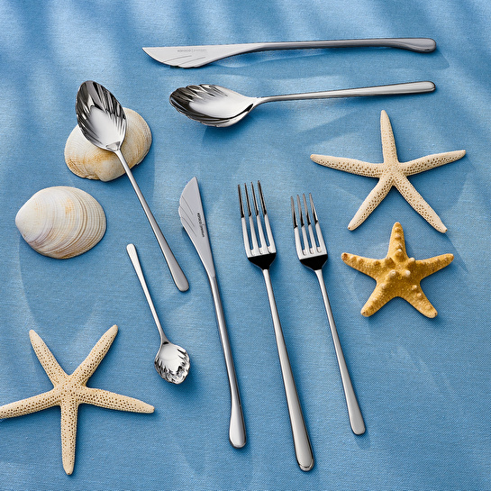 Karaca Seashell 316+ 84 Parça Çatal Kaşık Bıçak Takımı, Platin