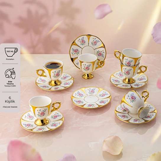 Emsan Bloom 6 Kişilik Kahve Fincan Takımı 100 ml