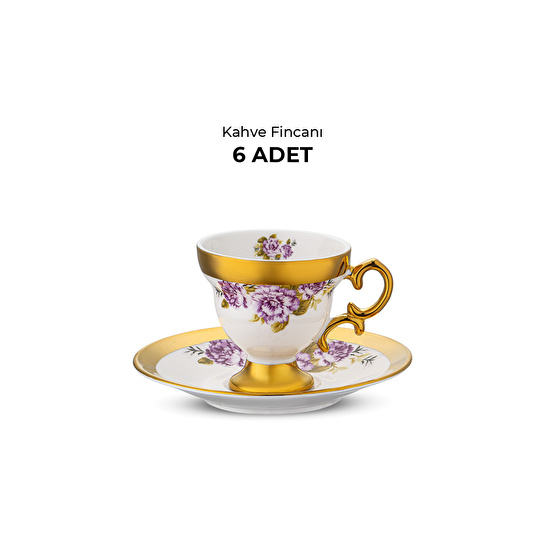 Emsan Rosarian 6 Kişilik Kahve Fincan Takımı 80 ml