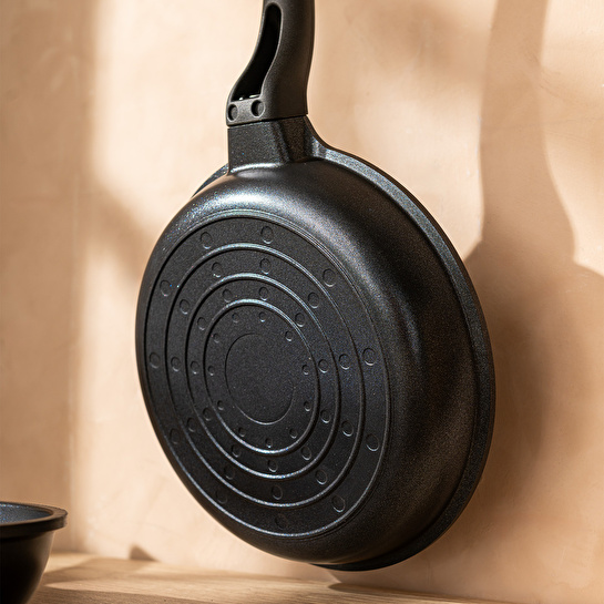 Emsan Stone Alüminyum Döküm 2’li Tava Seti Siyah