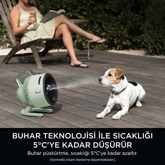 Shark Flexbreeze HydroGo Serinletici Buharlı Fan - Yeşil