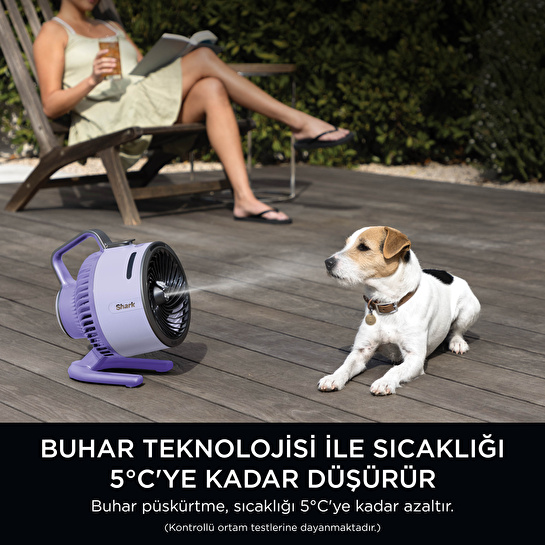Shark Flexbreeze HydroGo Serinletici Buharlı Fan - Lila