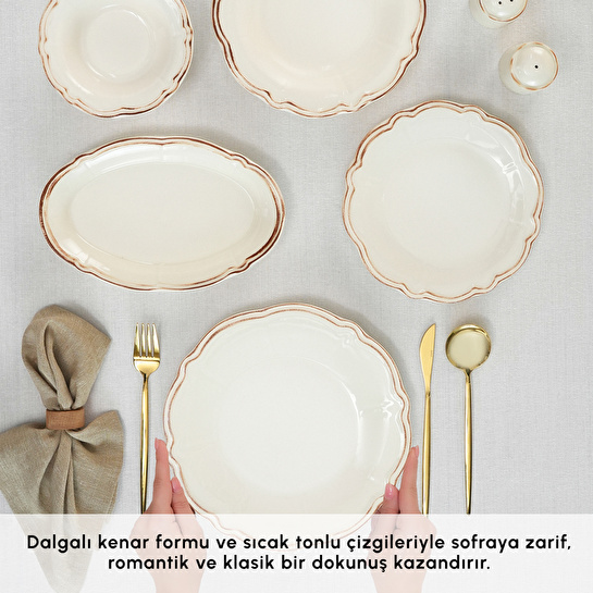 Emsan Antik 36 Parça 8 Kişilik Yemek Takımı