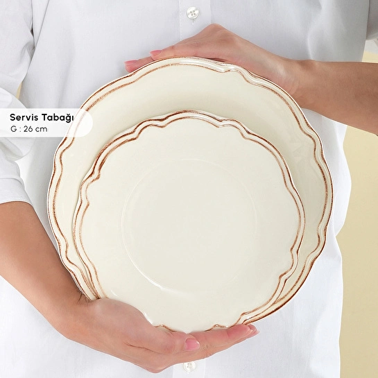 Emsan Antik 36 Parça 8 Kişilik Yemek Takımı