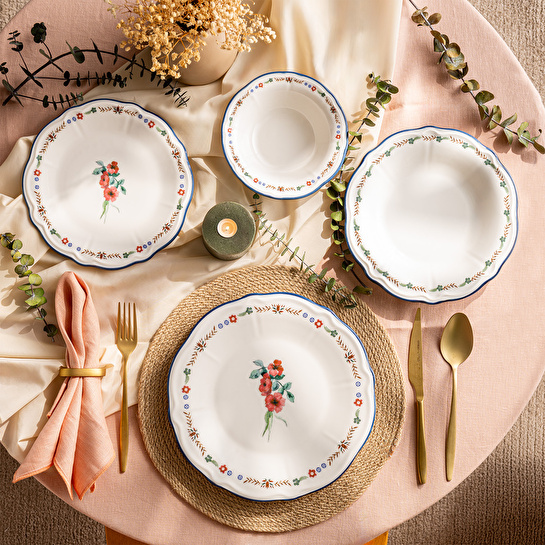 Emsan Rüya Porselen 24 Parça 6 Kişilik Yemek Takımı