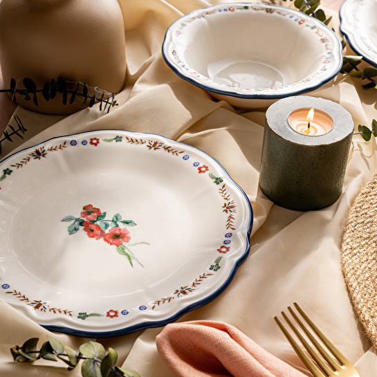 Emsan Rüya Porselen 24 Parça 6 Kişilik Yemek Takımı