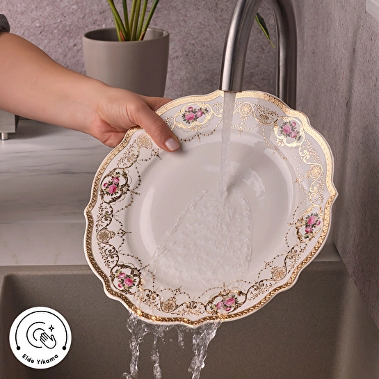 Emsan Empire Bone Altın Çiçek 29 Parça 6 Kişilik Yemek Takımı