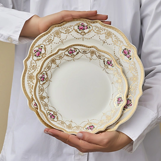 Emsan Empire Bone Altın Çilek 29 Parça 6 Kişilik Yemek Takımı