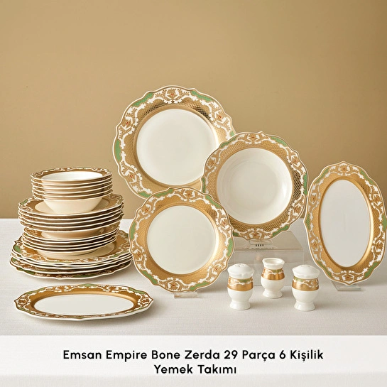 Emsan Empire Bone Zerda 29 Parça 6 Kişilik Yemek Takımı