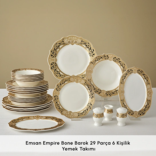 Emsan Empire Bone Barok 29 Parça 6 Kişilik Yemek Takımı