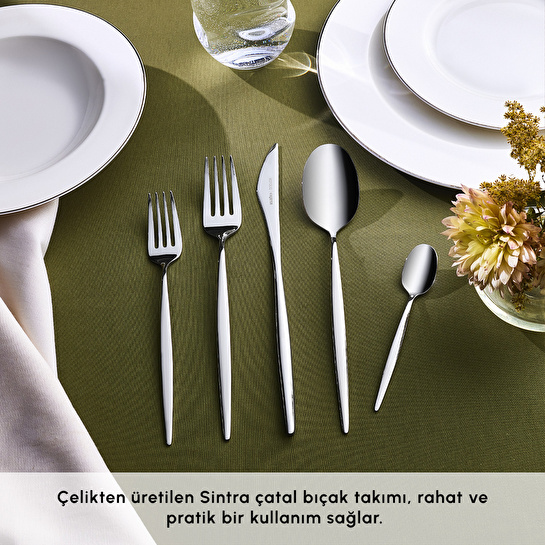 Karaca Sintra 40 Parça 8 Kişilik Çatal Kaşık Bıçak Takımı Platin