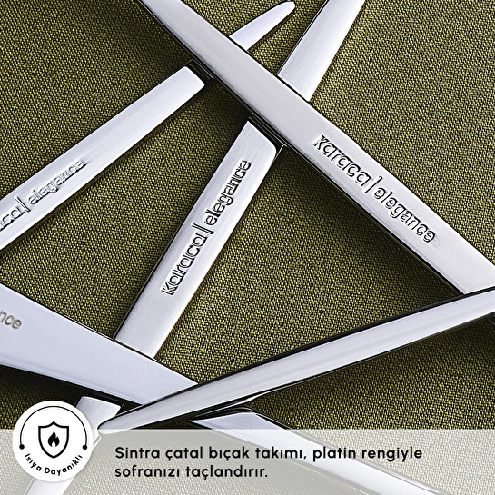 Karaca Sintra 40 Parça 8 Kişilik Çatal Kaşık Bıçak Takımı Platin