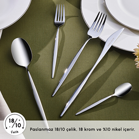 Karaca Sintra 40 Parça 8 Kişilik Çatal Kaşık Bıçak Takımı Platin