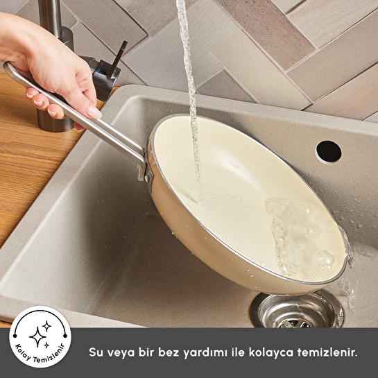 Karaca x Refika Swiss Crystal 9 Parça Tencere ve Tava Seti Beige