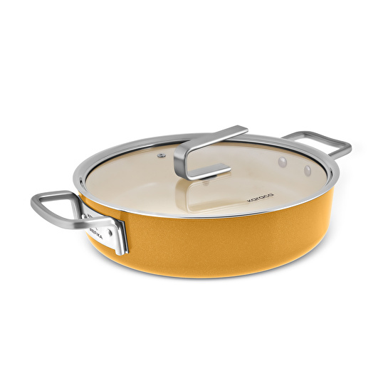 Karaca x Refika Swiss Crystal 9 Parça Tencere Seti Mustard Yellow