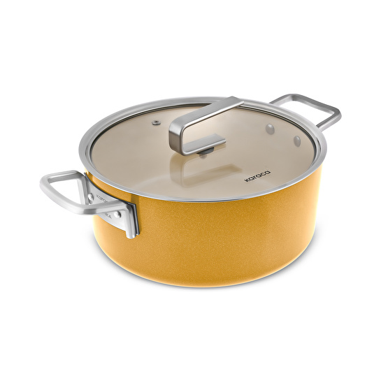 Karaca x Refika Swiss Crystal 9 Parça Tencere Seti Mustard Yellow