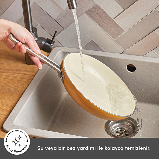 Karaca x Refika Swiss Crystal 9 Parça Tencere ve Tava Seti Mustard Yellow