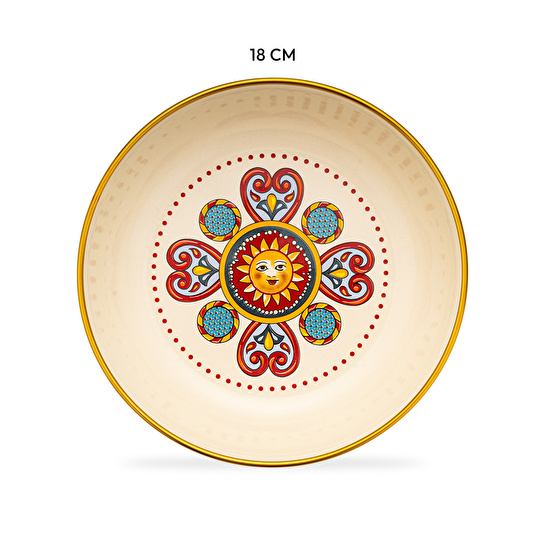 Emsan Solemar Emaye Çukur Tabak 18 cm