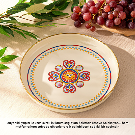 Emsan Solemar Emaye Sunumluk 28 cm