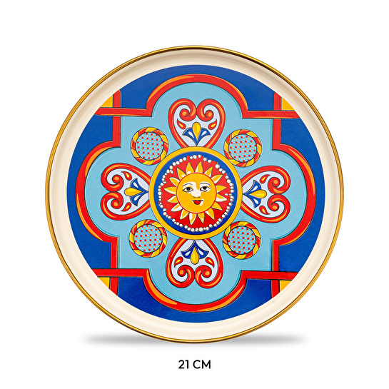 Emsan Solemar Emaye Pasta Tabağı 21 cm