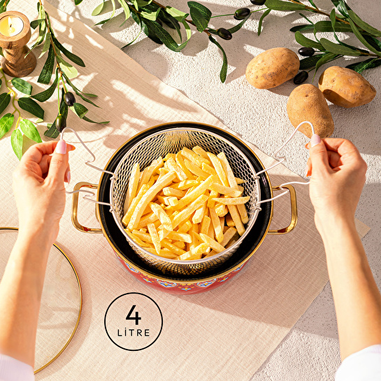 Emsan Solemar Emaye Kızartma Tenceresi 22 cm