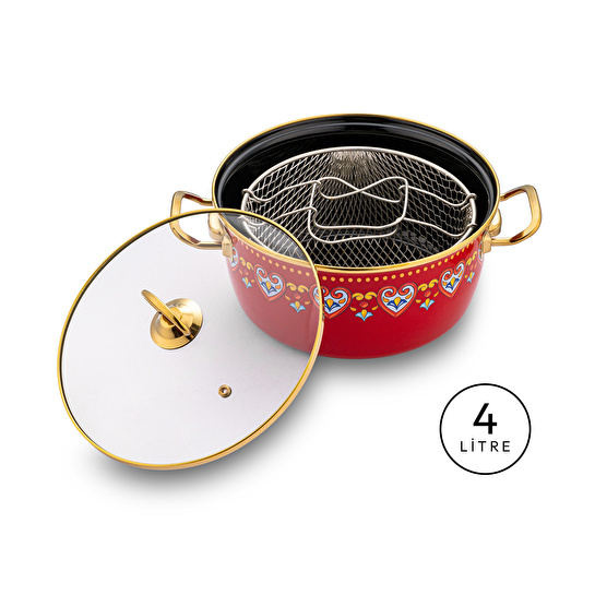 Emsan Solemar Emaye Kızartma Tenceresi 22 cm