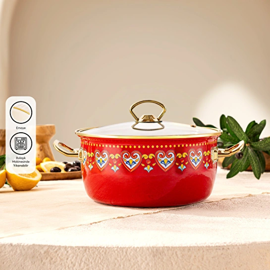 Emsan Solemar Emaye Kızartma Tenceresi 22 cm