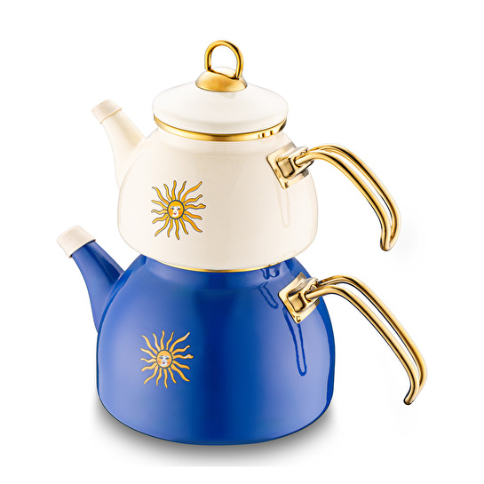 Emsan Solemar Emaye Midi Çaydanlık Takımı 1.1 lt - 2.3 lt