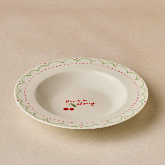 Karaca Cherry Time Çukur Tabak 20 cm