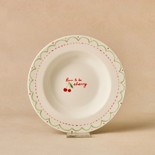 Karaca Cherry Time Çukur Tabak 20 cm