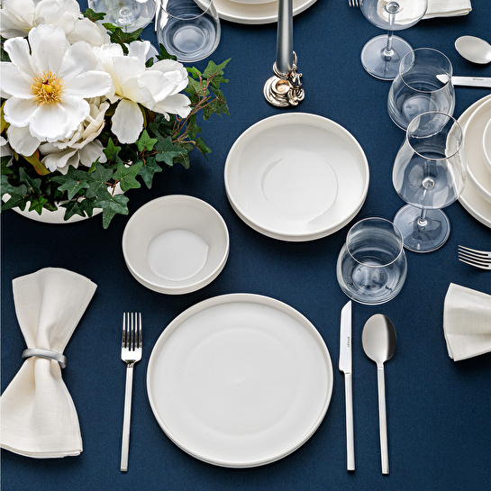 Emsan Alfa Porselen 18 Parça 6 Kişilik Yemek Takımı Beyaz