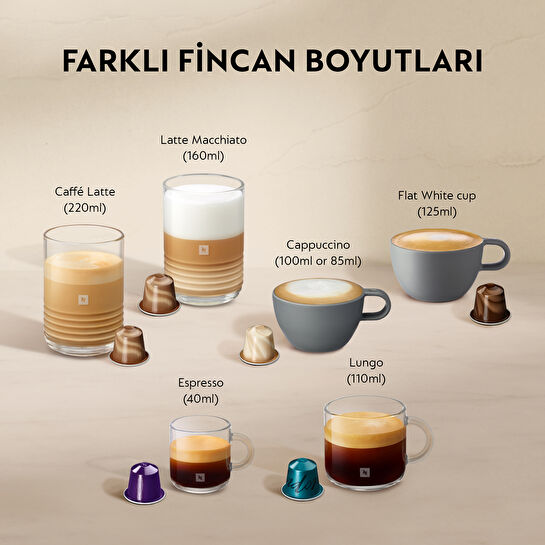 Nespresso F541 Gran Latissima, Travel Mug, Lungo Bardak ve Kahve Kapsülü ile Sevgililer Günü Özel Set Siyah