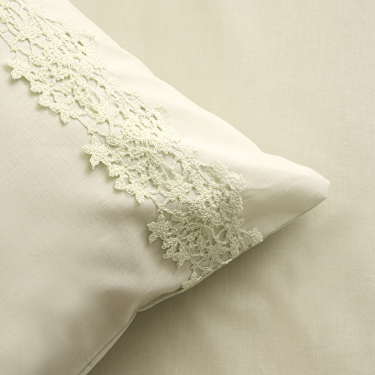 Karaca Home Lunelle Dantelli Çift Kişilik Nevresim Takımı Adaçayı