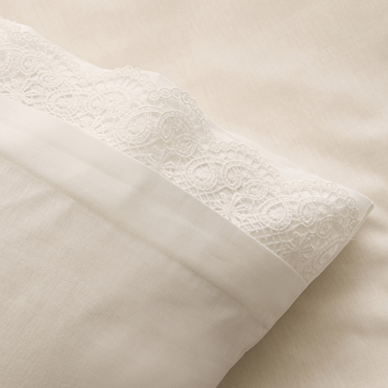 Karaca Home Velisse Dantelli Çift Kişilik Nevresim Takımı Beyaz