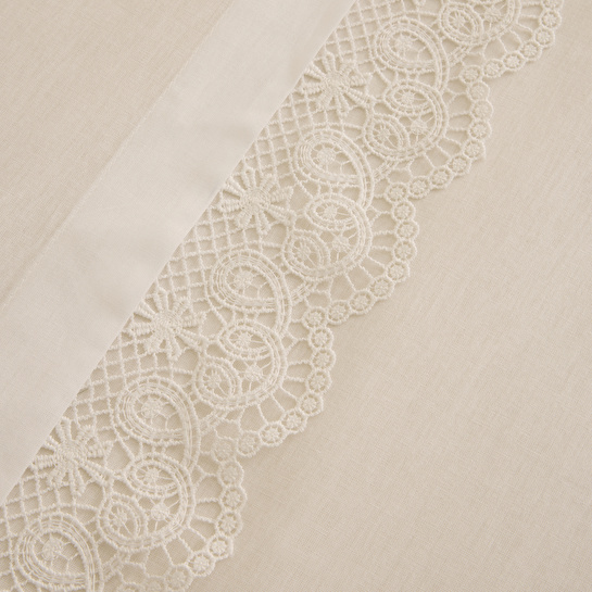 Karaca Home Velisse Dantelli Çift Kişilik Nevresim Takımı Beyaz