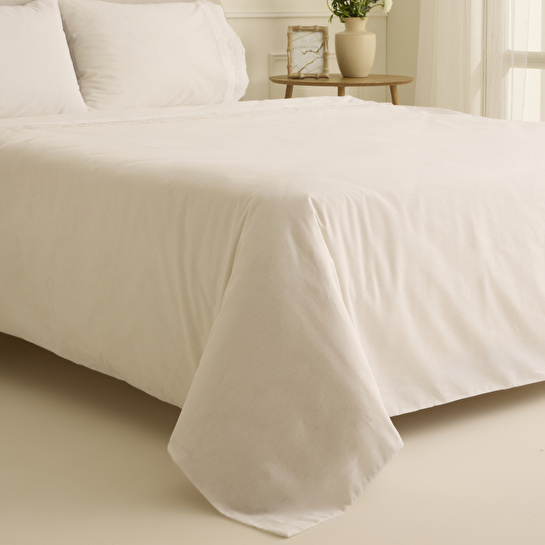 Karaca Home Velisse Dantelli Çift Kişilik Nevresim Takımı Beyaz