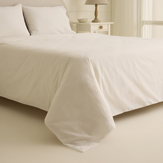 Karaca Home Elvion Dantelli Çift Kişilik Nevresim Takımı Beyaz