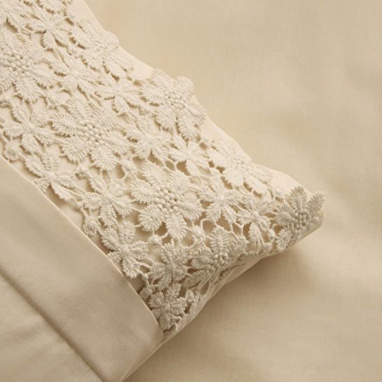 Karaca Home Rosal Brodeli Çift Kişilik Nevresim Takımı Bej