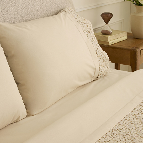 Karaca Home Rosal Brodeli Çift Kişilik Nevresim Takımı Bej