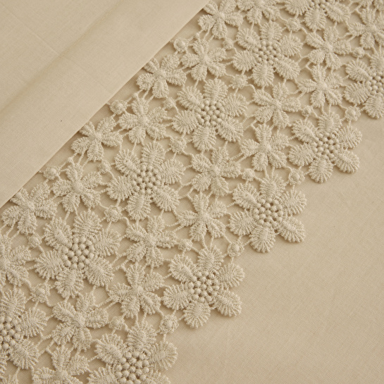 Karaca Home Rosal Brodeli Çift Kişilik Nevresim Takımı Bej