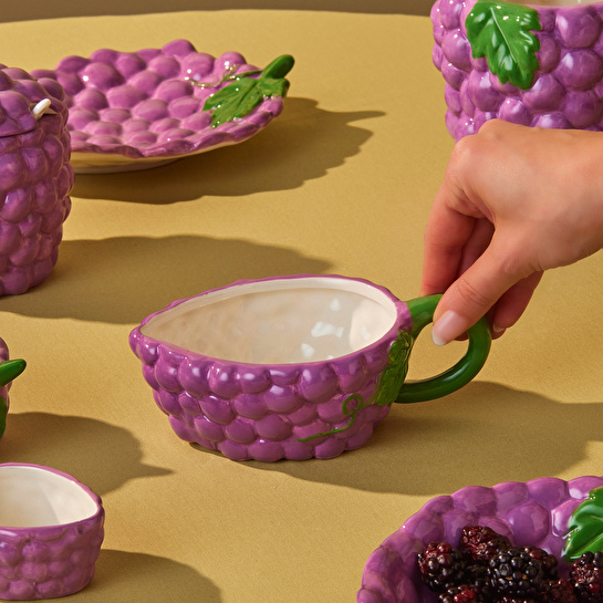 Karaca Grape Kulplu Kase 17 cm