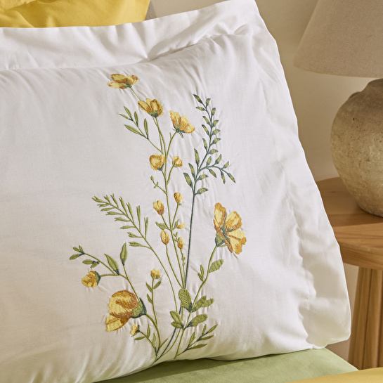 Karaca Home Cerial %100 Pamuk Çift Kişilik Nevresim Takımı Sarı
