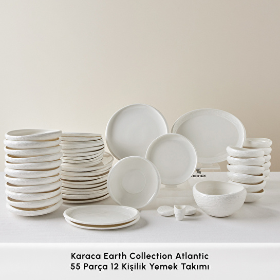 Karaca Earth Collection Atlantic 55 Parça 12 Kişilik Yemek Takımı